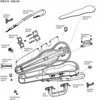 (image for) Spare parts for Gewa Viola Shaped Case Liuteria Concerto