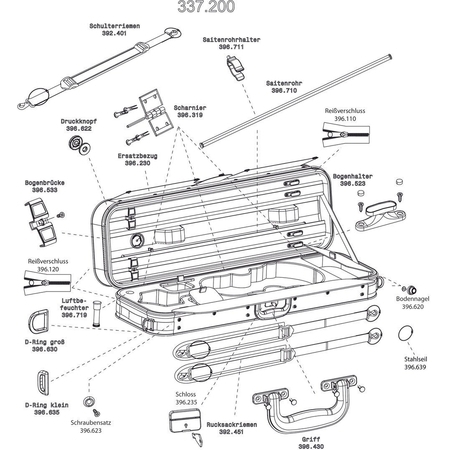 Repuestos para Original Jaeger Prestige Line estuche de violín