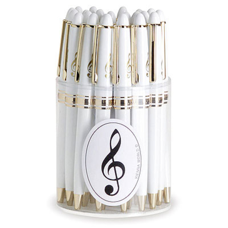 Kugelschreiber weiss/gold
