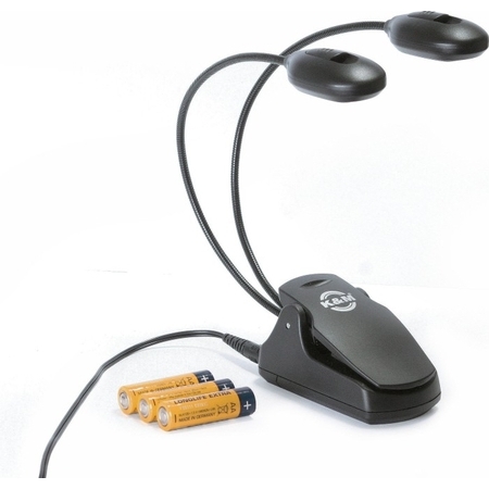 K&M Twinhead Luz para atril 4 LEDs 12270